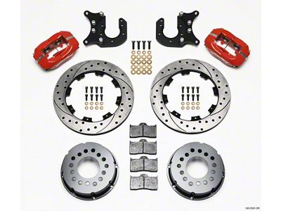 Wilwood Forged Dynalite P/S Rear Kit Drilled Red Mopar/Dana 2.36in - 140-5591-DR
