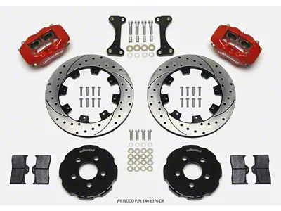Wilwood Forged Dynalite Front Hat Kit 12.19in Drilled Red 00-04 - 140-6376-DR
