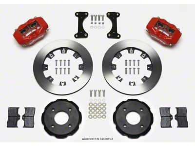 Wilwood Forged Dynalite Front Hat Kit 12.19in Drilled Red 2002 - 140-7015-R
