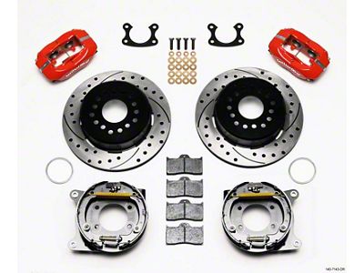Wilwood Forged Dynalite P/S Park Brake Kit Drilled Red Small - 140-7143-DR
