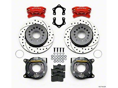 Wilwood Forged Dynalite P/S P-BKit Drilled-Red Mopar/Dana 2.36in Off w/Snap - 140-7144-DR