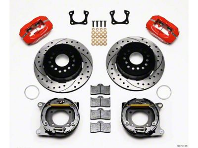 Wilwood Forged Dynalite P/S Park Brake Kit Drilled Red 58-64 - 140-7147-DR