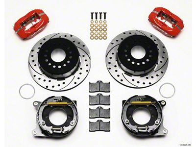 Wilwood Forged Dynalite P/S P-B Kit Drilled-Red 2005-2014 Mustang - 140-9228-DR
