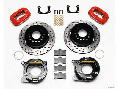 Wilwood Forged Dynalite P/S Park Brake Kit Drilled Red New - 140-9560-DR