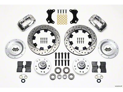 Wilwood Forged Dynalite Front Kit 12.19in Drilled-Polished WWE ProSpindle - 140-9918-DP