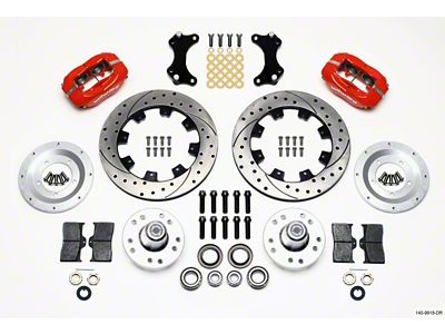 Wilwood Forged Dynalite Front Kit 12.19in Drilled-Red WWE ProSpindle - 140-9918-DR