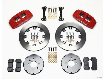 Wilwood Dynapro 6 Front Hat Kit 12.19in Red 90-99 Civic - 140-10736-R