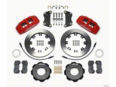 Wilwood Dynapro 6 Front Hat Kit 12.19in Red 2012 Fiat - 140-12767-R