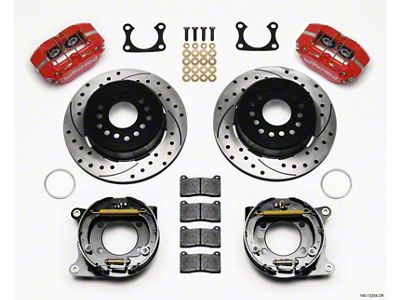 Wilwood Dynapro Dust-Boot P/S Park Brake Kit Drilled Red Big - 140-13204-DR