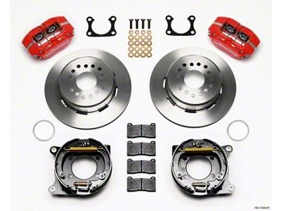 Wilwood Dynapro Dust-Boot P/S Park Brake Kit Red Big Ford - 140-13204-R