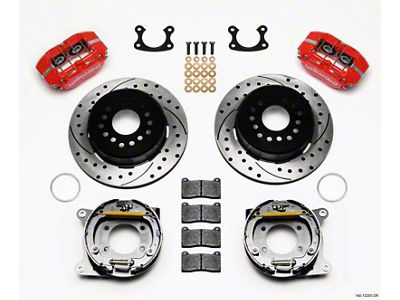 Wilwood Dynapro Dust-Boot P/S Park Brake Kit Drilled Red Small - 140-13205-DR