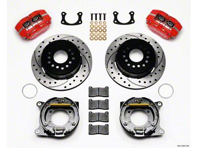 Wilwood Dynapro Dust-Boot P/S Park Brake Kit Drilled Red New - 140-13207-DR