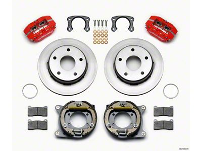 Wilwood Dynapro Lug Mount P/S Park Brake Kit Red Big - 140-13664-R