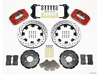 Wilwood Dynapro Radial Front Kit 12.19in Drilled Red 99-03 Jetta - 140-8276-DR