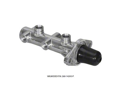 Wilwood Tandem Remote Master Cylinder - 1in Bore Ball Burnished - 260-14243-P