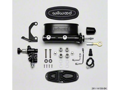 Wilwood HV Tandem M/C Kit w L/H Bracket & Prop - 261-14158-BK