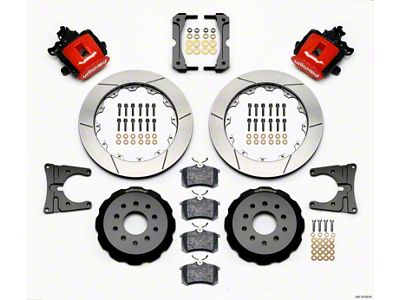 Wilwood Combination Parking Brake Rear Kit 12.88in Red 2005-2014 Mustang - 140-10159-R