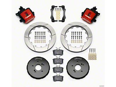 Wilwood Combination Parking Brake Rear Kit 12.88in Red Honda S2000 - 140-10310-R