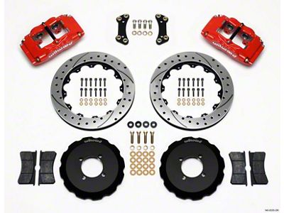 Wilwood FSLI4 Front Hat Kit 13.00in Drilled Red 2003-05 Scion - 140-8335-DR