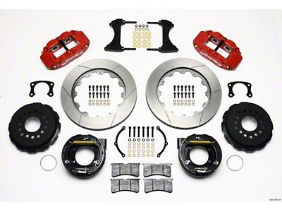 Wilwood Narrow Superlite 4R Rear P-Brk Kit 14.00in Red New - 140-10012-R