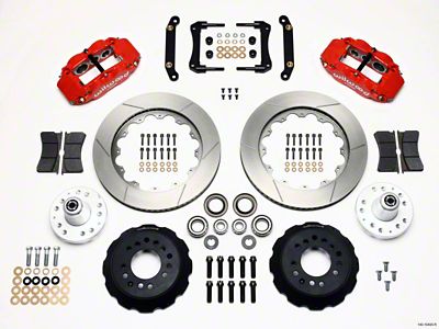 Wilwood Narrow Superlite 6R Front Hub Kit 14.00in Red 79-81 - 140-10493-R