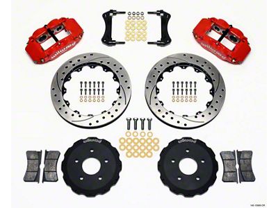 Wilwood Narrow Superlite 6R Front Hat Kit 13.06in Drill Red - 140-10968-DR