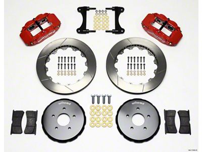 Wilwood Narrow Superlite 6R Front Hat Kit 13.06in Red Nissan - 140-11583-R