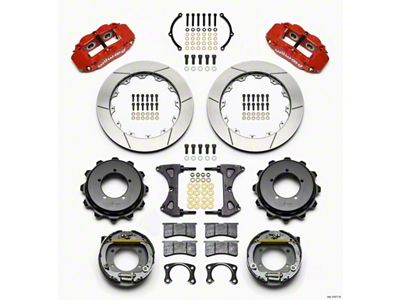 Wilwood Narrow Superlite 4R Rear Kit 12.88in Drilled Red Speedway - 140-11877-R