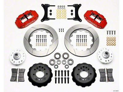 Wilwood Narrow Superlite 6R Front Hub Kit 14.00in Red 79-87 - 140-12299-R