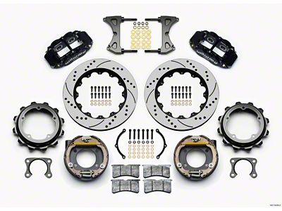 Wilwood Narrow Superlite 4R Rear P-Brk Kit 14.00in Drilled Strange - 140-12436-D