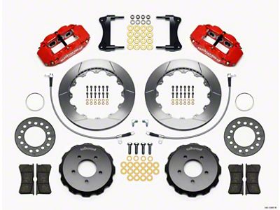 Wilwood Narrow Superlite 6R Front Hat Kit 12.88in Red 2005-Up - 140-12907-R