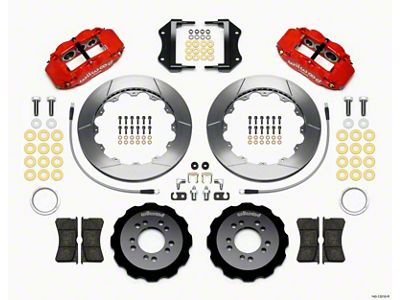 Wilwood Narrow Superlite 6R Front Hat Kit 12.88in Red 2013-Up - 140-13018-R