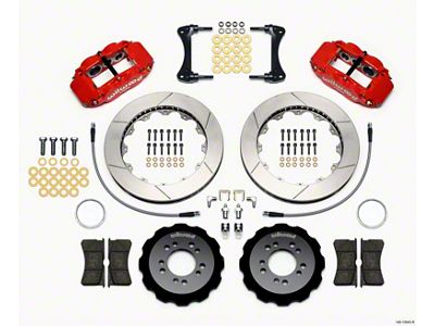 Wilwood Narrow Superlite 6R Front Hat Kit 13.06in Red 2008-up - 140-13043-R