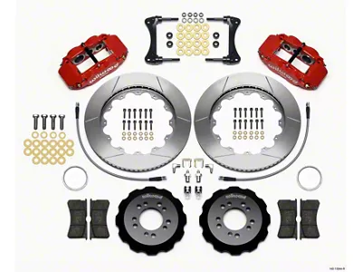 Wilwood Narrow Superlite 6R Front Hat Kit 14.00in Red 2008-up - 140-13044-R
