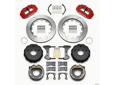 Wilwood Narrow Superlite 4R Rear P-Brk Kit 14.00in Red Big - 140-13333-R