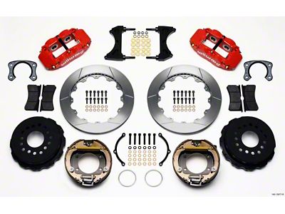 Wilwood Narrow Superlite 4R Rear P-Brk Kit 12.88in Red Big - 140-13677-R