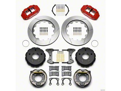 Wilwood Narrow Superlite 4R Rear P-Brk Kit 14.00in Red Big - 140-13731-R