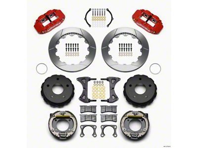 Wilwood Narrow Superlite 4R Rear P-Brk Kit 12.88in Red Big - 140-13734-R