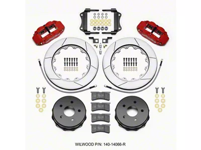 Wilwood Narrow Superlite 4R Rear Kit 14.00in Red 2007-up Jeep - 140-14066-R