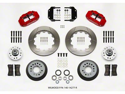 Wilwood Narrow Superlite 6R Front Hub Kit 14.00in Red Magnum - 140-14277-R
