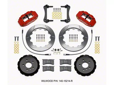 Wilwood Narrow Superlite 6R Front Hat Kit 12.88in Red 2014-2015 - 140-15214-R