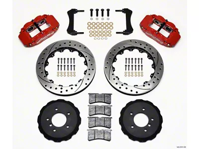 Wilwood Narrow Superlite 6R Front Hat Kit 13.06in Drilled Red - 140-8797-DR