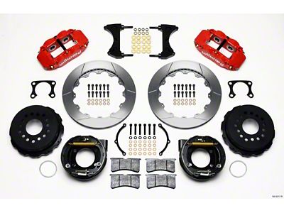 Wilwood Narrow Superlite 4R Rear P-Brk Kit 12.88in Red Big - 140-9217-R