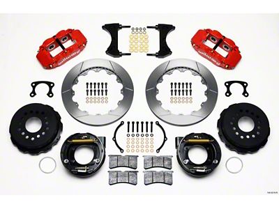 Wilwood Narrow Superlite 4R Rear P-Brk Kit 12.88in Red Big - 140-9218-R