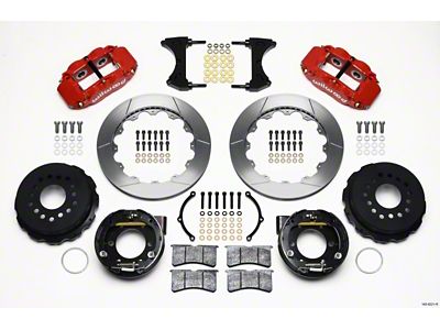 Wilwood Narrow Superlite 4R Rear P-Brk Kit 12.88in Red 2005-2014 - 140-9221-R