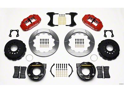 Wilwood Narrow Superlite 4R Rear P-Brk Kit 12.88in Red 58-64 - 140-9224-R