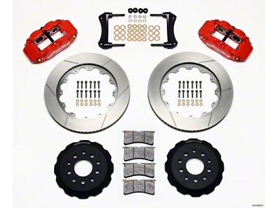 Wilwood Narrow Superlite 6R Front Hat Kit 14.00in Red 88-93 - 140-9298-R