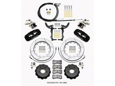 Wilwood AERO4 / MC4 Rear Kit 14.00 2015-Up Mustang w/Lines - 140-13888