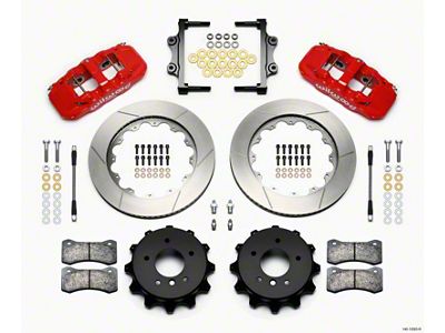 Wilwood AERO4 Rear Kit 14.00 Red 2007-2011 BMW E90 Series - 140-13583-R