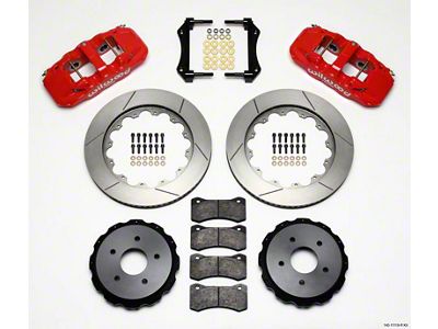 Wilwood AERO4 Rear Kit 14.00in Red 97-04 Corvette C5/Z06 05-13 - 140-11119-R